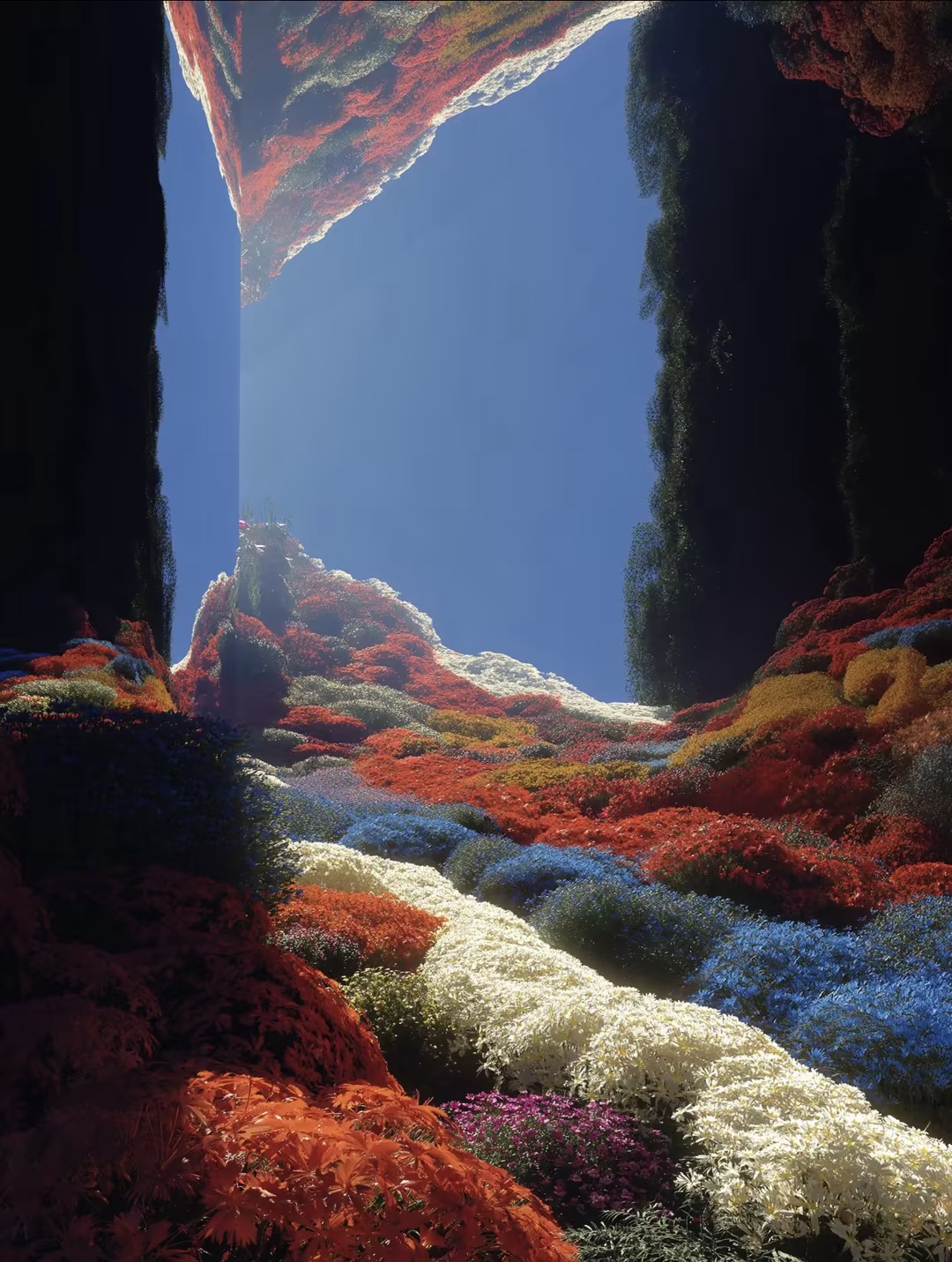 Surrealist flower canyon