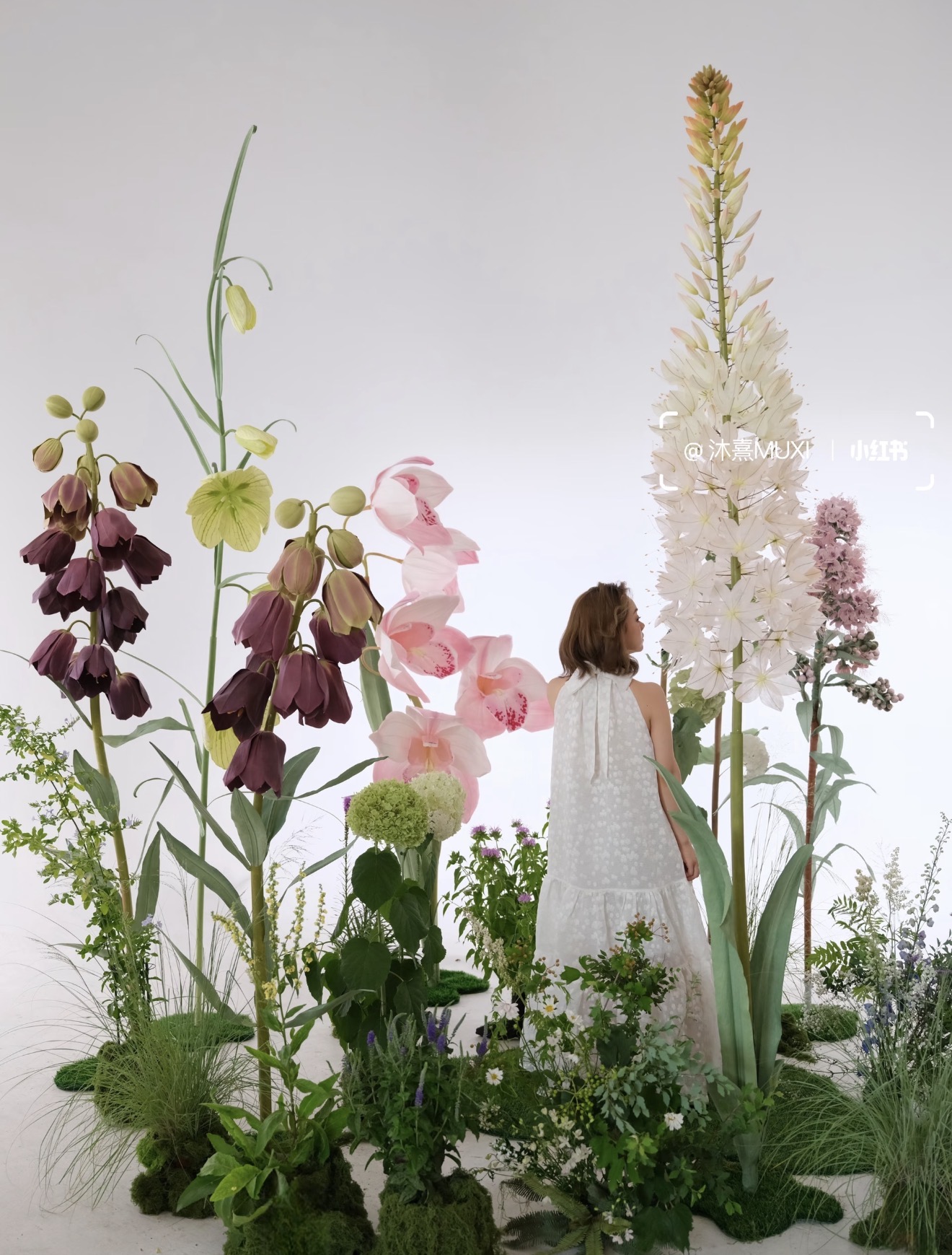 Oversized botanical installation