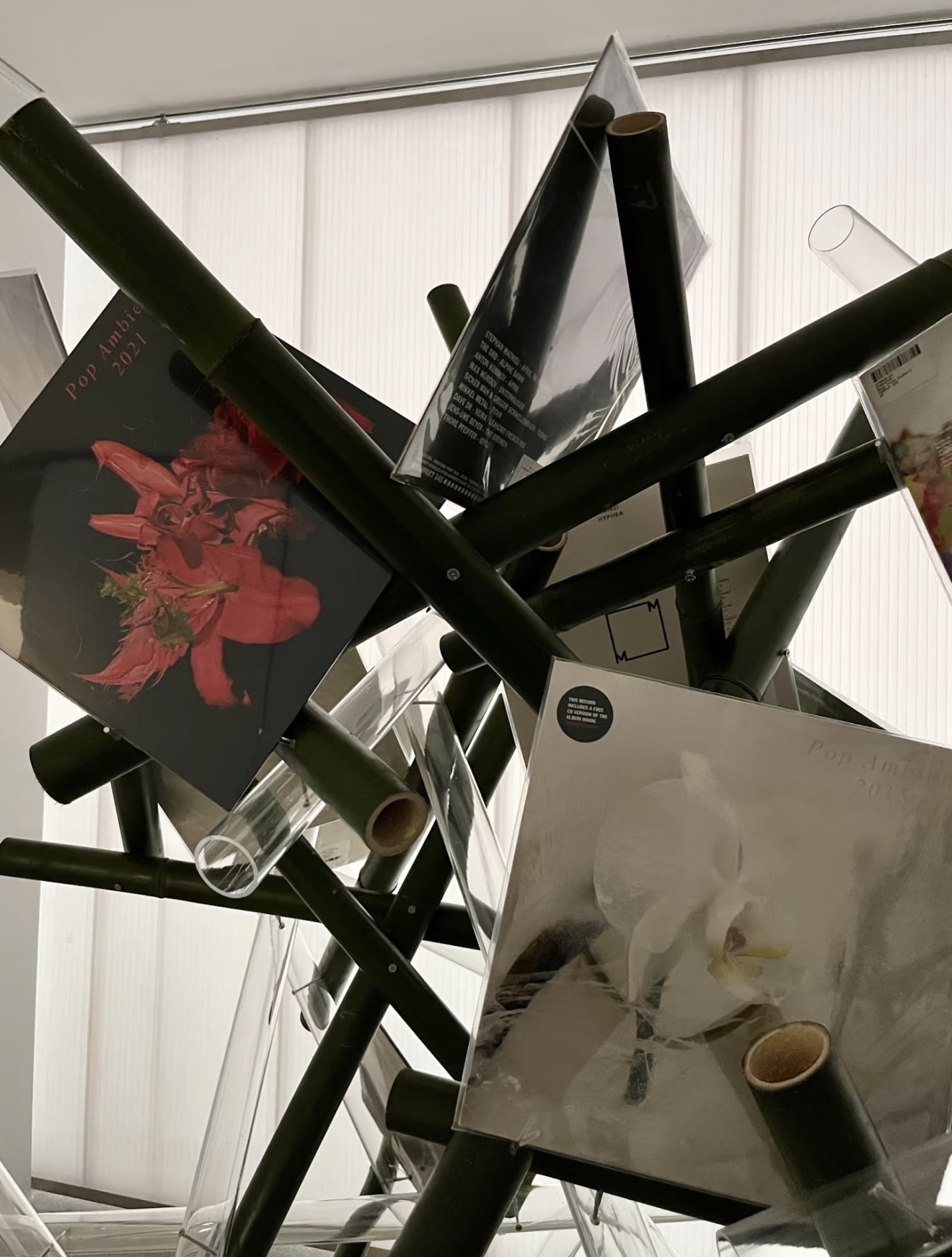 Vinyl record art installation